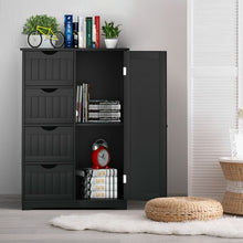Load image into Gallery viewer, Standing Indoor Wooden Cabinet with 4 Drawers-Black