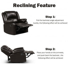 Load image into Gallery viewer, Recliner Chair Lounger Single Sofa for Home Theater Seating with Footrest Armrest-Brown