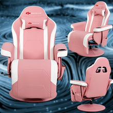 Load image into Gallery viewer, Ergonomic High Back Massage Gaming Chair with Pillow-Pink