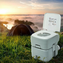 Load image into Gallery viewer, 5.3 Gallon 20L Outdoor Portable Toilet w/Level Indicator for RV Travel Camping