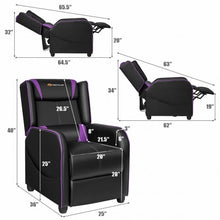 Load image into Gallery viewer, Home Massage Gaming Recliner Chair-Purple