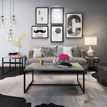 Load image into Gallery viewer, Metal Frame Cocktail Coffee Table-Gray