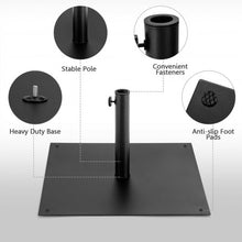Load image into Gallery viewer, 40 lbs Square Umbrella Base Stand with for Backyard Patio