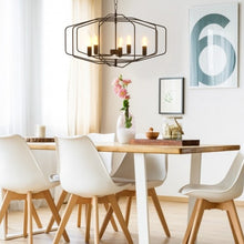 Load image into Gallery viewer, 28" Folding Rotatable Chandelier 5 Lights Metal Ceiling Lamp