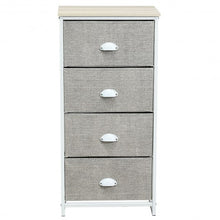Load image into Gallery viewer, Chest Storage Tower Side Table Display Storage with 4 Drawers-Gray