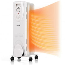Load image into Gallery viewer, 1500W Oil Filled Radiator Portable Heater with Adjustable Thermostat