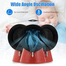Load image into Gallery viewer, 1500 W Portable Mini Electric Desktop Fan heater-Red