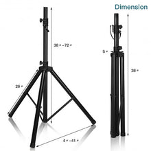 Load image into Gallery viewer, 38"- 72" Adjustable Height Tripod DJ PA Speaker Stand