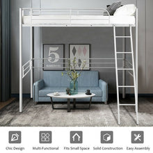 Load image into Gallery viewer, Metal Loft Twin Bed Frame Single High Loft Bed-White