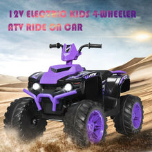 Load image into Gallery viewer, 12V Kids Electric 4-Wheeler ATV Quad Ride On Car with LED Light-Purple
