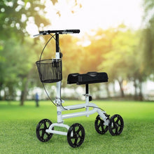 Load image into Gallery viewer, Medical Steerable Knee Walker with Dual Braking System-White