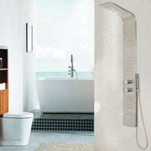 Load image into Gallery viewer, 57" Stainless Steel Shower Panel w/12 x 8 Head Shower