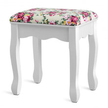 Load image into Gallery viewer, Makeup Vanity Table Set Girls Dressing Table with Drawers Oval Mirror-White