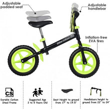 Load image into Gallery viewer, Adjustable Lightweight Kids Balance Bike-Green
