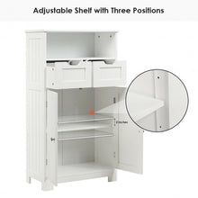 Load image into Gallery viewer, Bathroom Wooden Side Cabinet  with 2 Drawers and 2 Doors-White