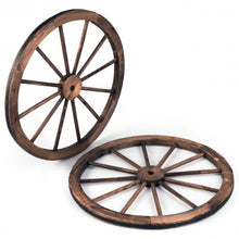 Load image into Gallery viewer, Set of 2 30-inch Decorative Vintage Wood Wagon Wheel