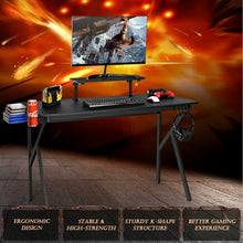 Load image into Gallery viewer, PC Table Workstation with Cup Holder and Headphone Hook