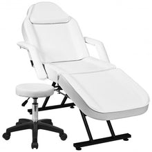 Load image into Gallery viewer, Massage Tattoo Facial Beauty Spa Salon Chair with Stool-White
