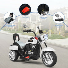 Load image into Gallery viewer, 6V 3 Wheel Kids Motorcycle-White