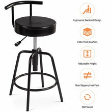 Load image into Gallery viewer, Adjustable Swivel Vintage Bar Stool PU Leather Bistro Pub