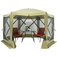 Load image into Gallery viewer, Portable Pop Up 6 Sided Canopy Instant Gazebo Screen Tent-Green