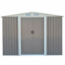 Load image into Gallery viewer, Galvanized Steel Garden Storage Shed Tool House-Gray