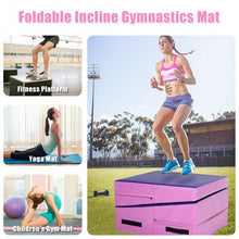 Load image into Gallery viewer, Folding Incline Tumbling Wedge Gymnastics Exercise Mat-Purple