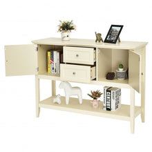 Load image into Gallery viewer, Wooden Sideboard Buffet Console Table w/ Drawers and Storage-Beige