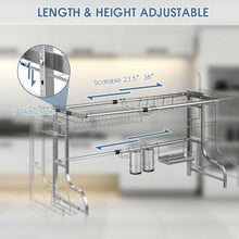 Load image into Gallery viewer, Stainless Steel Adjustable Dish Drainer Shelf