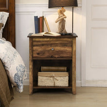 Load image into Gallery viewer, Nightstand Side Coffee Table Storage Drawer Antiqued