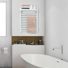 Load image into Gallery viewer, 110W Electric Heated Towel Rack with Top Tray for Bathroom and Kitchen