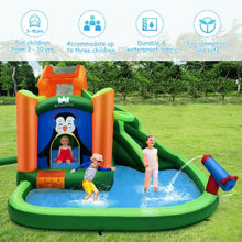 Load image into Gallery viewer, Inflatable Water Park Bouncer with Climbing Wall Splash Pool Water Cannon