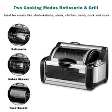 Load image into Gallery viewer, Horizontal Rotating Kebob Skewer Roaster Oven Grill