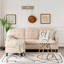 Load image into Gallery viewer, Convertible Sectional L-Shaped Couch with Reversible Chaise-Beige