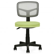 Load image into Gallery viewer, Armless Computer Chair w/ Height Adjustment & Breathable Mesh for Home Office-GN