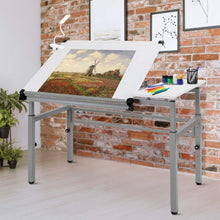Load image into Gallery viewer, Adjustable Art Craft Drawing Drafting Desk with Dual Top