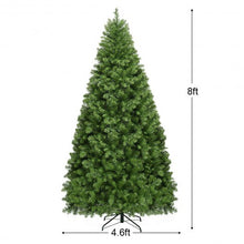 Load image into Gallery viewer, Pre-Lit Artificial PVC Christmas Tree with LED Lights & Stand-8'