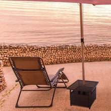 Load image into Gallery viewer, Outdoor Patio Rattan Wicker Steel Side Deck Table