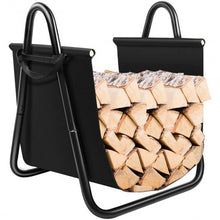 Load image into Gallery viewer, Firewood Rack Log Holder with Canvas Tote Carrier