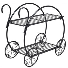 Load image into Gallery viewer, Heavy Duty Metal Flower Cart Plant Stand