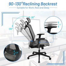 Load image into Gallery viewer, Height Adjustable Ergonomic High Back Mesh Office Chair with Hange-Gray