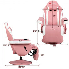 Load image into Gallery viewer, Ergonomic High Back Massage Gaming Chair with Pillow-Pink