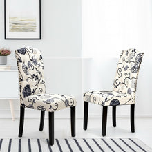 Load image into Gallery viewer, Set of 2 Tufted Upholstered Dining Chair-Black & White