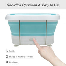 Load image into Gallery viewer, Foot Spa Bath Motorized Massager with Heat Red Light-Green