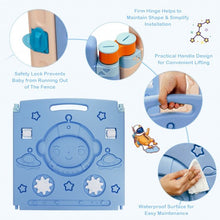 Load image into Gallery viewer, 14-Panel Foldable Playpen Kids Activity Center with Lockable Door