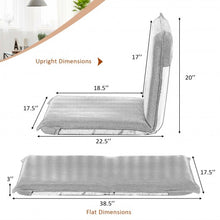 Load image into Gallery viewer, Adjustable 6 position Folding Lazy Man Sofa Chair Floor Chair-Gray