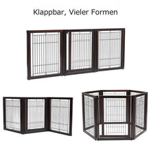 Load image into Gallery viewer, 24" x 30" Folding Solid Wooden 6 Panel Freestanding Pet Playpen