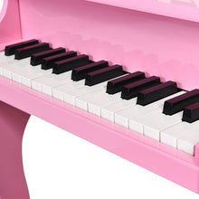 Load image into Gallery viewer, Classic 30 Key Baby Grand Wooden Piano with Bench-Pink
