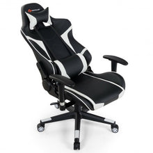Load image into Gallery viewer, Reclining Swive Massage Gaming Chair-White