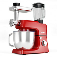 Load image into Gallery viewer, 3-in-1 Multi-functional 6-speed Tilt-head Food Stand Mixer-Red